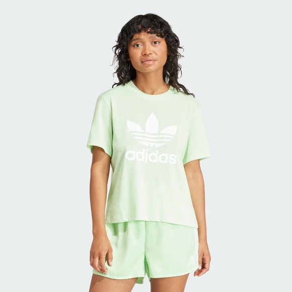 adidas Adicolor Trefoil Boxy Tee - Picture 1 of 7